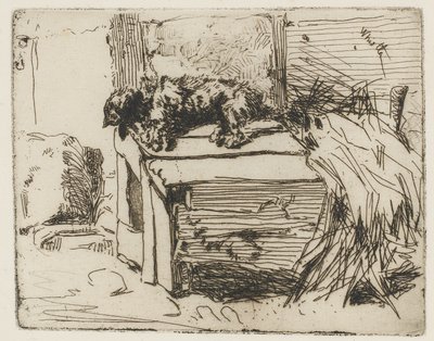 The Dog on the Kennel by James Abbott McNeill Whistler